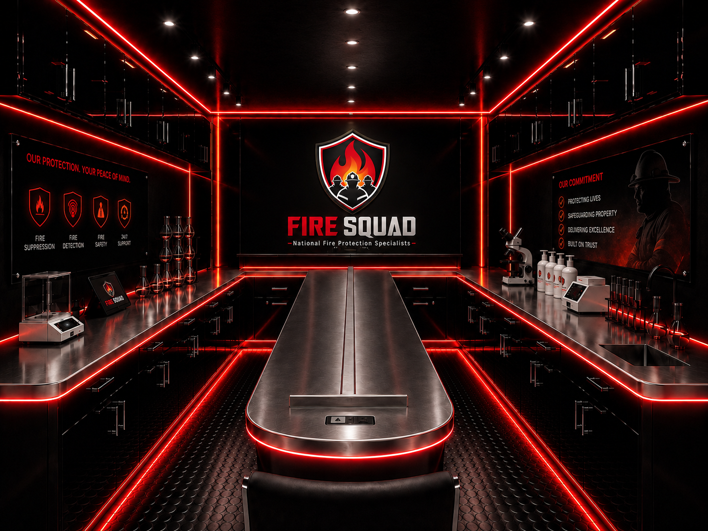 Fire Squad laboratory supporting fire-retardant formulation and testing
